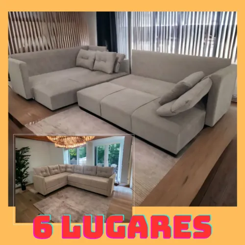 Sofá de Canto 6 Lugares, 3 formas de uso!! (Ofertaço))