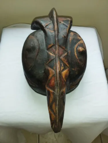 Mascara Decorativa de Parede de Madeira e Africana