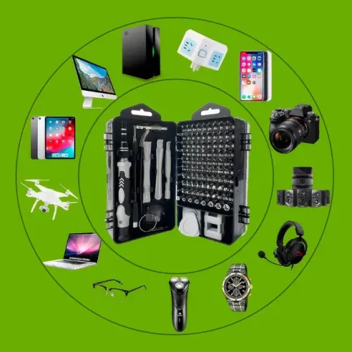 Maleta Kit Ferramentas de Precisão 115 Peças - Celular, Eletrônicos e Reparos