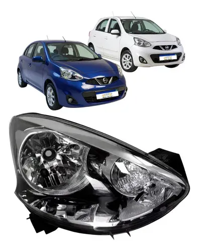 Farol Nissan March 2015 2016 A 2020 Sv Sl S Conforto Rio