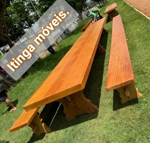 Mesa De Jantar E Toda linha De Móveis Em Madeira De Lei Itinga Móveis