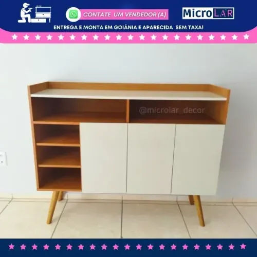 Balcao Aparador Buffet Retro Winter - Monta na Hora