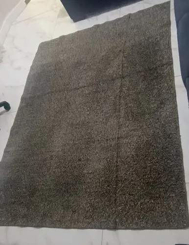 Tapete Shaggy Peludo Preto e Cinza 2,00x1,50 - Conforto e Elegância