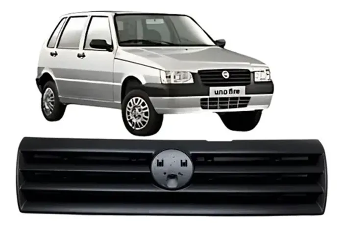 Grade Para-choque Dianteiro Fiat Fiorino Uno 1001651030 Cinza-escuro Fosco