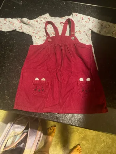 Vestido de Corduroy para Bebê Menina