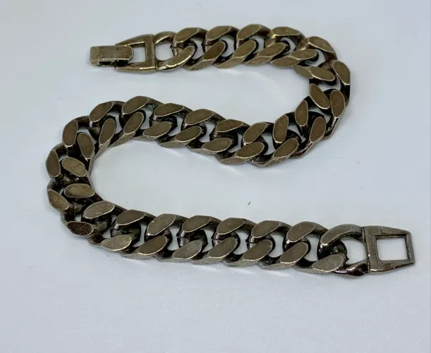 pulseira grossa com marcação k18gf