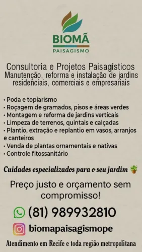 Prestação de serviços de Jardinagem e Paisagismo