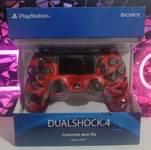 Controle Dualshock 4 Camuflado Vermelho novoPlayStation 4