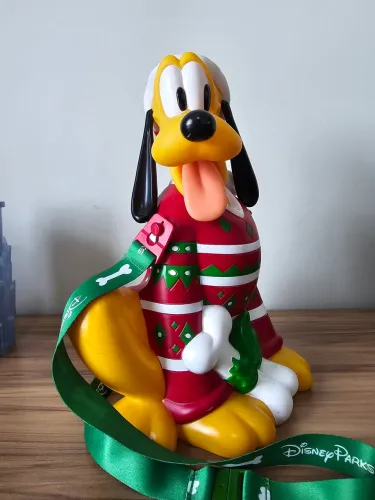 Balde Pipoca Pluto Natal Disney Parks
