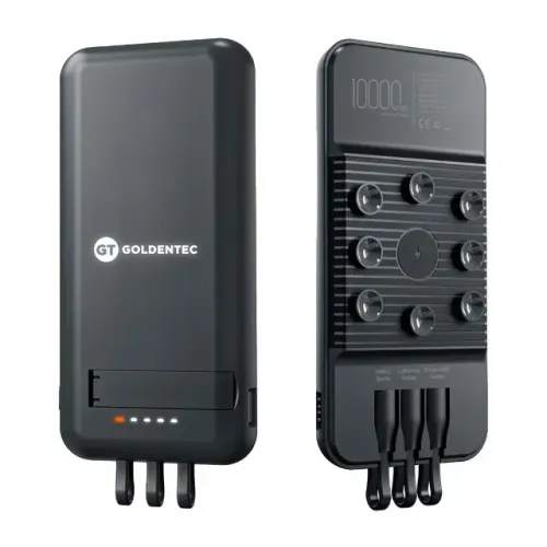 Carregador Portátil por Indução GT 10.000mAh 3 em 1 Cabo (USB-C/MicroUSB/Light) - WZetta