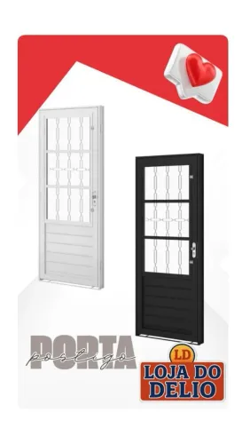 Portas sociais com vidro completa/ entregamos