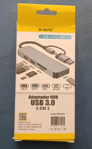 ADAPTADOR  B-MAX 5 EM 2 USB 3.0
