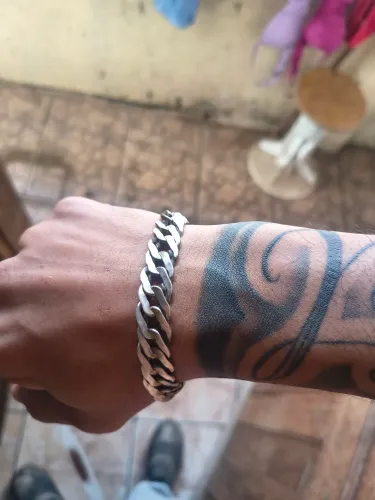 Pulseira de prata 925 , escama de peixe