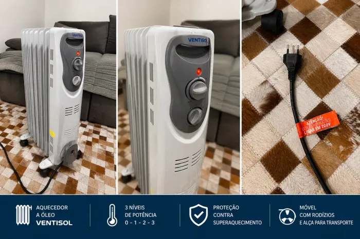 Aquecedor a Óleo  Ventisol 1500W 220V - Pouco Uso
