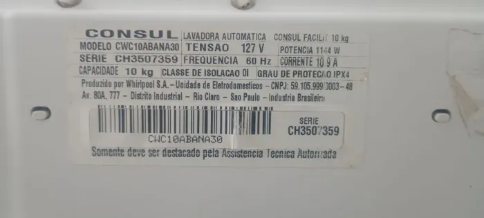 Máquina de Lavar 10kgs