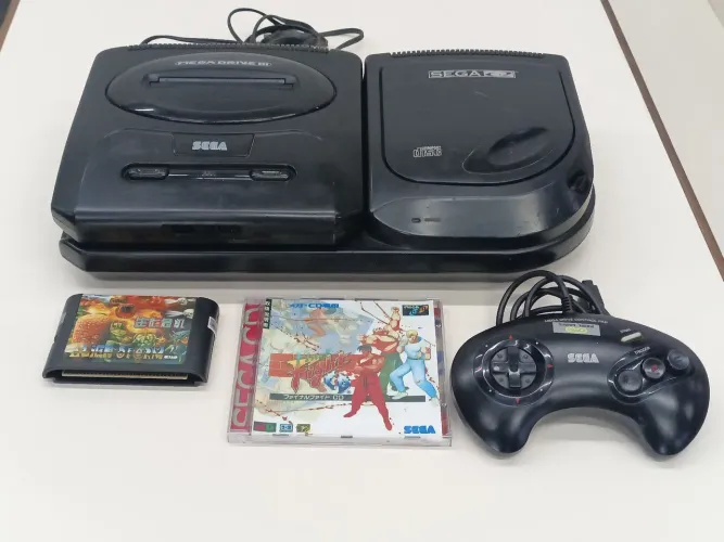 Mega drive 3 e Sega CD funcionando 100%