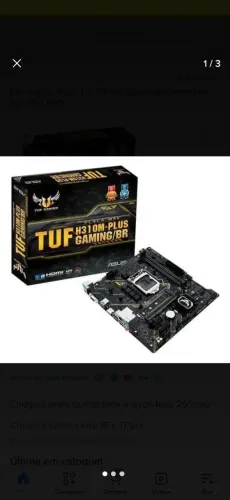 Kit intel i5 8400, h310m tuf, 16gb de ram ddr4 2666