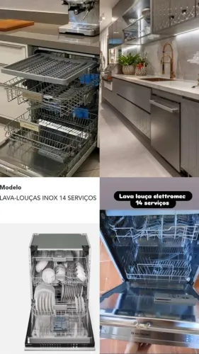 Lava louça elettromec 14 serviços de inox alto padrão embutir entrego grátis instalo, parc