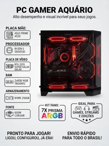 PC Gamer Ryzen 5 5500X3D 