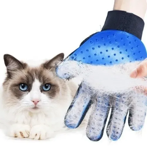 Luva Magica Massageadora Tira Pelos Cães E Gatos Silicone
