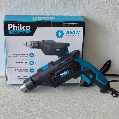 FURADEIRA DE IMPACTO PHILCO FORCE 850W PROFISSIONAL MANDRIL GRANDE 13MM 