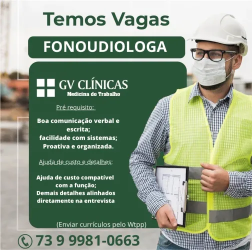 Vaga Para Fonoudiologa