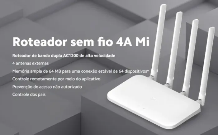 Roteador Xiaomi Mi Router 4A AC1200 Dual Band 2.4/MHz 64MB