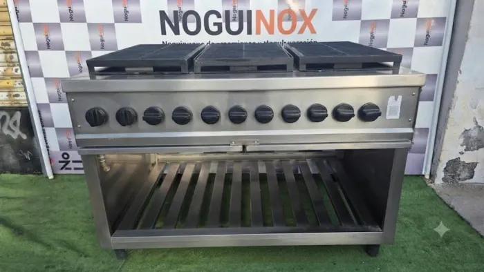 Fogao industrial inox 6 bocas baixa pressão