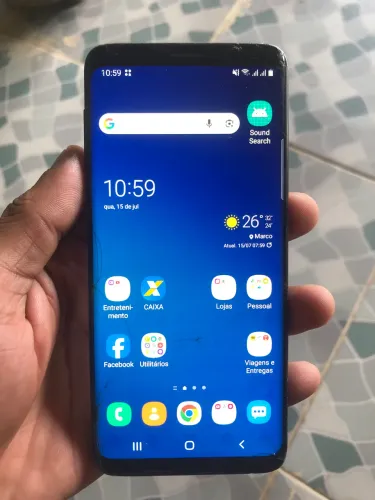 GALAXY S9, 128GB - Trincado, porém funcional