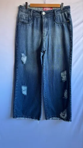 Calça jeans wide leg 