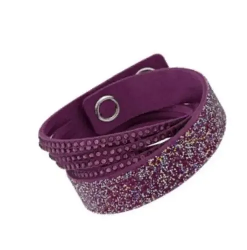 Pulseira Swarovski Slake Rock Incentive Roxa 36cm