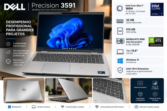 Dell Precision 3591 | Core Ultra 7 | 32GB | RTX 1000 Ada 6GB | SSD 512GB