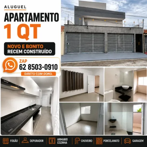 Alugo Ap 1 quarto Novo e Bonito recem construido excelente localização