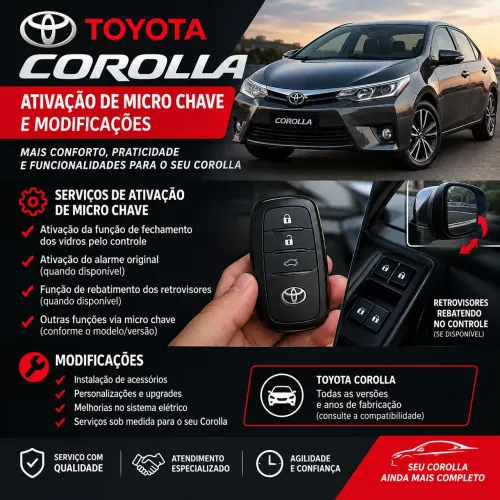 Ativação micro Chave e modificação via OBD2