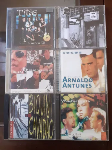 Cds Rock Nacional - Coleção 6 cds, Titãs, Barão Vermelho, Biquini, Paralamas, Arnaldo Antu