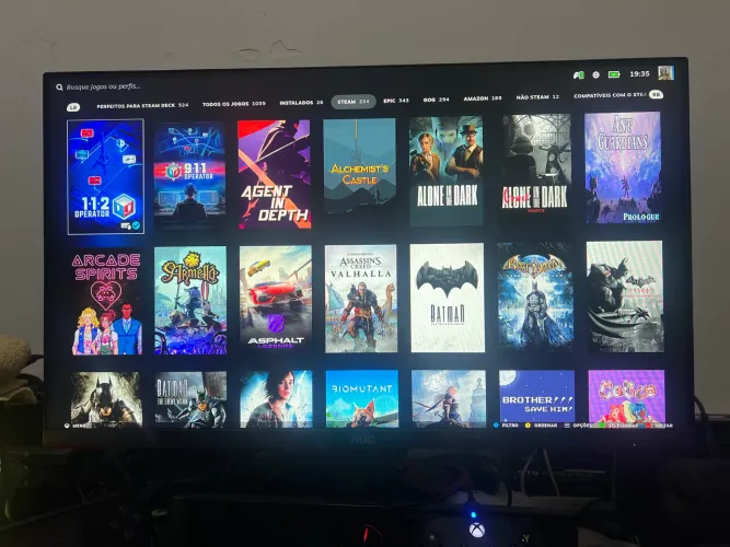 Monitor AOC + Soundbar (leia)