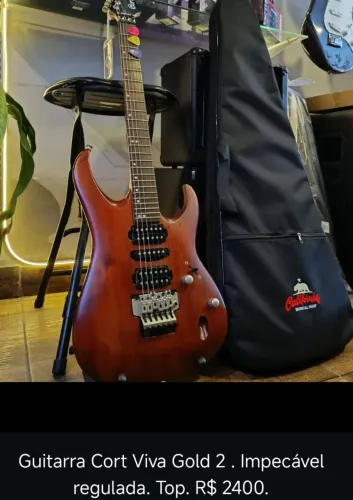 Guitarra Cort viva Gold 2. Impecável regulada com Bag Premium.