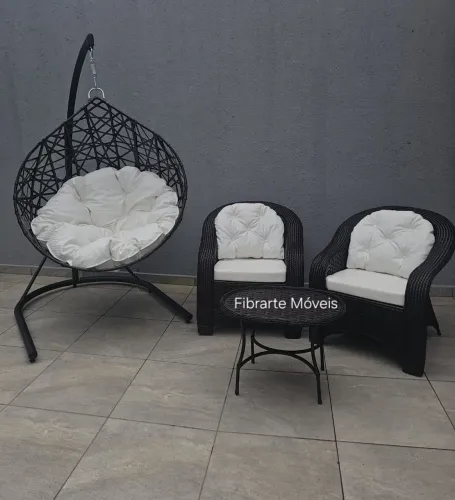 Balanco Completo + 2 poltronas + mesa de centro