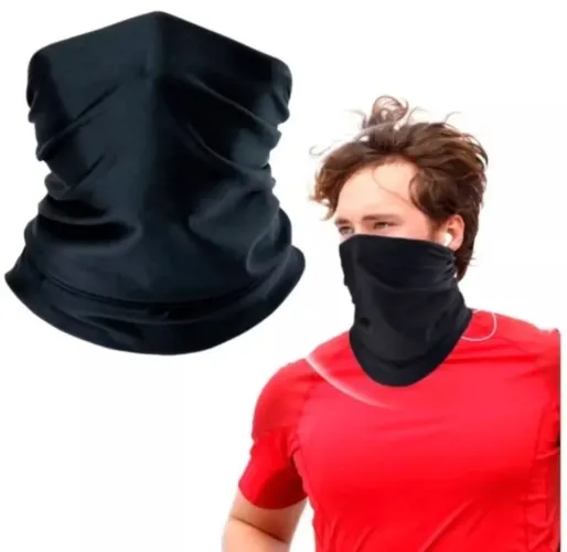 Balaclava Preto Motoqueiros Bike Militar Tatica Frio Tubular Pescoceira Proteção UV20