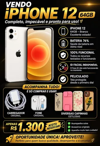 iPhone 12 - 64GB Branco