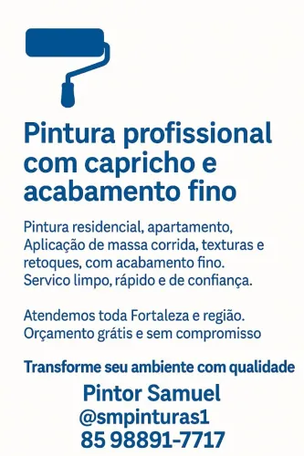 Pintura profissional e acabamento fino!