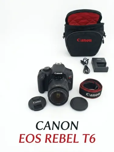 Canon EOS Rebel T6 + Lente 18-55mm (Praticamente Nova - Menos de 3.200 Clicks!)