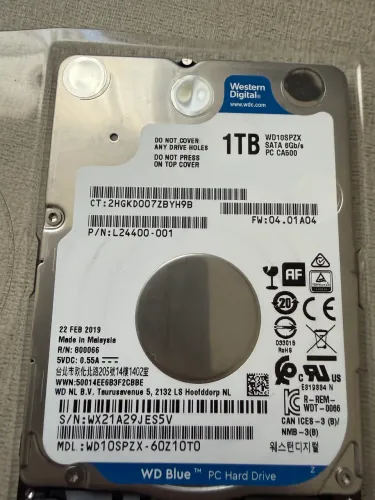 Hd 1TB western digital sata