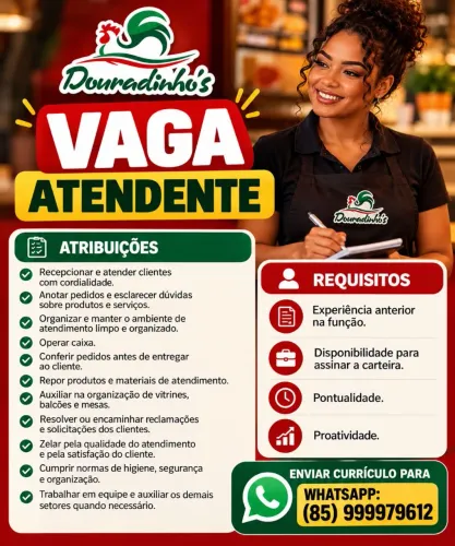 Vaga para atendente