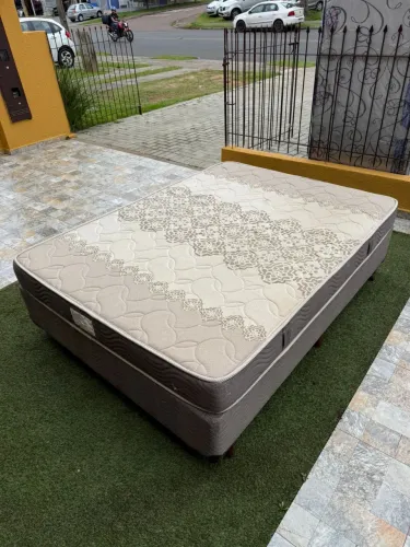 Cama box Casal com colchão D45 Seminovo - Entrego!