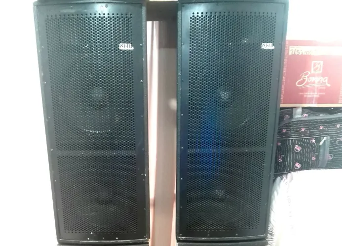 Caixa ativa + passiva NHL Pro sound 2x12 + TI 1600 watts 