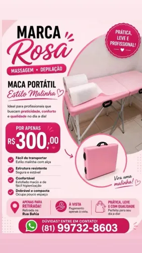 Maca para massagem, depilação e estética.