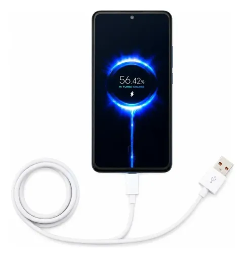Cabo Usb Tipo C 6a Reforçado Carregamento Rápido 1m Branco