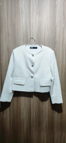 Casaco blazer branco zara gg