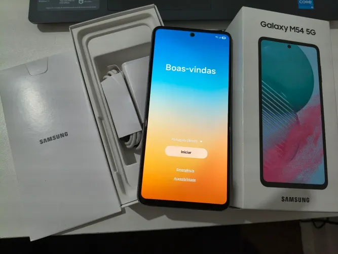 Ótimo celular smartphone Samsung Galaxy A54 5g prata - 128gb